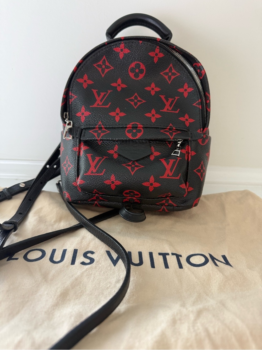 Louis Vuitton Palm Springs Mini Infrarouge Backpack M41457 🖤❤️